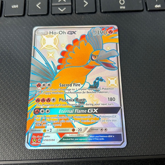 Pokemon Other - Pokemon Hidden Fates Shiny Ho-Oh GX Full Art SV50/SV94 Unplayed